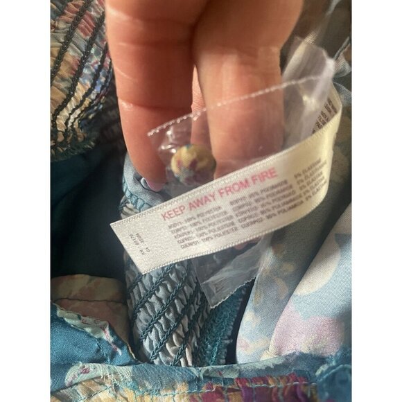 NEW Free People Wanderlust Bodysuit Floral Print Long Sleeve Chiffon Size Small - Picture 10 of 11